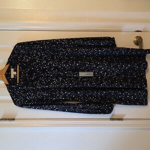 Michael Kors Black and Blue Star Print Dress Size L